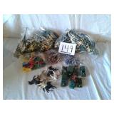 ARMY MEN,  COWBOY/INDIANS, HORSES, ARMY VEHICLES