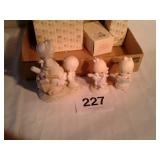 3 precious moments figurines- 1 broken