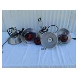 5 treble lights with heat bulbs & led bulb