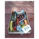 Channel locks, chalk line, misc