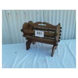 Handmade wooden magazine rack