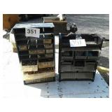 2 hardware parts cabinets with some hardware