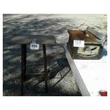 Craftsman table saw with metal stand on wheels