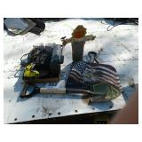 Mint craft garden shovel, Halloween decor, am/fm