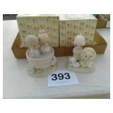 2 precious moments figurines - broken lions tail