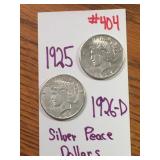 1925 - 1926 D SILVER PEACE DOLLARS