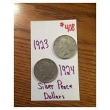 1923 - 1924 SILVER PEACE DOLLAR