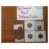 6 CAMEO & PROOF JEFFERSON NICKELS