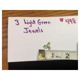 3 LIGHT GREEN JEWELS