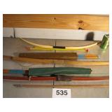 3 YOUTH BOWS, FIBERGLASS, WOOD, & PLASTIC