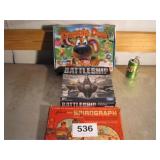 3 GAMES, DOGGIE DOO, BATTLE SHIP, SPIROGRAPH