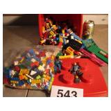 LEGOS BUCKET & BAG FULL W/EXTRAS