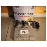 PLAYSTATION & 2 CONTROLS, BOOKS, BOX,