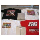 4 LIKE NEW XL RACING T SHIRTS
