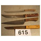 4 USA KITCHEN KNIVES
