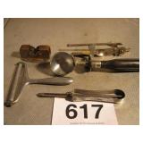 5 OLD KITCHEN KNIVES