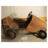 SPRINT RACER PEDEAL CAR, DRIVES, STILL WORKS