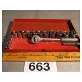 METRIC SOCKET SET S & K RATCHET-PM SOCKETS