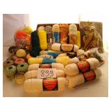 LOT OF YARN AND THREAD