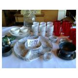 MISC GLASSWARE AND CUPS, ETC