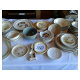 STONEWARE DISHES, OLD SERVING BOWLS, & ETC