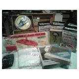 PICNIC BASKET SET, SCALES, SHOE ORGANIZERS, ETC
