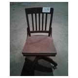 VINTAGE DESK CHAIR ON ROLLERS