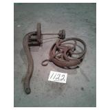 PULLEY AND WELL PUMP HANDLE