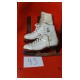 WHITE ICE SKATES, CCM