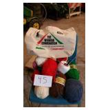 MISC KNITTING YARN, STRING, BAG, ETC
