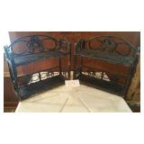 2 WICKER SHELVES