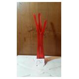 GLASS VASE, FEW KNICKS IN GLASS, 25" TALL