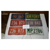 LICENSE PLATES, 1960, 61, 62, 63, 64, 65