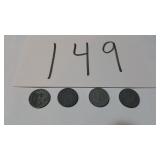 GERMAN COINS, 1940, 43, 43, 43, W/SWASTIKA