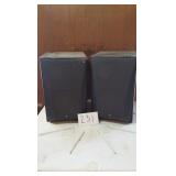 YAMAHA SPEAKERS, SOME DAMAGE TO WOOD, UNTESTED