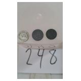 GERMAN COINS, 1900, 42, 43 SWASTIKA