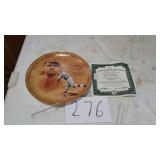 BABE RUTH PLATE W/CERTIFICATE OF AUTHENTICITY