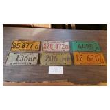 LICENSE PLATES 1980, 81, 82, 83, 84, 85
