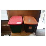 2 TOTES W/LIDS