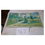 METAL SIGN, EMBOSSED DM FERRY & CO