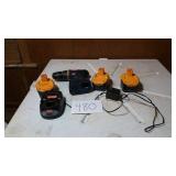 RYOBI DRILL W/CHARGER & 3 BATTERIES, UNTESTED