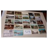 24 OLD POSTCARDS