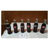 6 ST LOUIS CARDINALS COCA COLA BOTTLES