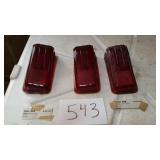 OLD CAR GLASS TAIL LIGHT LENSE