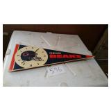 CHICAGO BEARS PENNANT CLOCK, UNTESTED