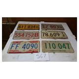 LICENSE PLATES 1976, 77, 78, 79, 80, & 81