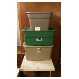 3 TOTES W/LIDS