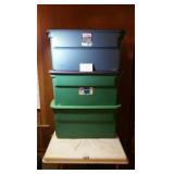 3 BIG TOTES W/LIDS