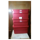 3 MATCHING TOTES WTIH LIDS