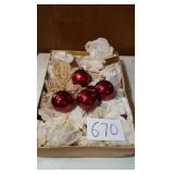 16 BURGANDY ORNAMENTS